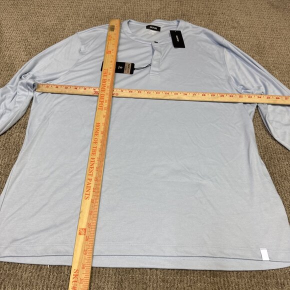Alfani Henley T-Shirt Blue Long Sleeve Men’s Size XXL NWT - Picture 2 of 11